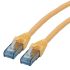 Roline Cat6a Male RJ45 to Male RJ45 Ethernet Cable, U/UTP, Yellow LSZH Sheath, 300mm, Low Smoke Zero Halogen (LSZH)