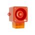 Clifford & Snell YL50 Series Amber Sounder Beacon, 115 V ac, IP66, Fixed Mount, 112dB at 1 Metre