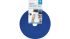 VELCRO® VEL-OW64103 One-Wrap Doppelseitig - Haken und Schlaufen Klettband, 10mm x 25m, Blau