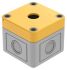 EAO Grey/Yellow Plastic 84 Push Button Enclosure - 1 Hole 22.5mm Diameter