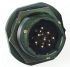 Conector circular MIL-DTL-5015 Amphenol Industrial Macho Recto serie MS hembra, tamaño 12, Cable