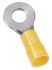 MECATRACTION, N Insulated Ring Terminal, M8 Stud Size to 6mm² Wire Size, Yellow