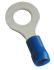 MECATRACTION, 51000 Insulated Ring Terminal, M6 Stud Size to 2,5mm² Wire Size, Blue