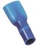 MECATRACTION S Blue Insulated Female Spade Connector, Receptacle, 6.35 x 0.81mm Tab Size