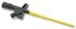 Hirschmann Test & Measurement 4A Black Grabber Clip, 1kV Rating - 3.9mm Tip Size, 4mm Probe Socket Size