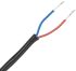 RS PRO Twisted Pair Data Cable, 0.22 mm², 2 Cores, 24 AWG, Unscreened, 25m, Black Sheath
