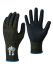 Showa S-TEX 581 Black Kevlar Cut Resistant Work Gloves, Size 9, Large, Nitrile Foam Coating
