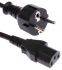 RS PRO IEC C13 Socket to CEE 7/7 Plug Power Cord, 3m