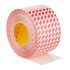3M GPT -020F Clear Double Sided Plastic Tape, 0.202mm Thick, 11.3 N/cm, PP Backing, 100mm x 50m