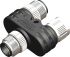 RS PRO Right Angle 1 Pole M12 Socket to 2 Pole M12 Connector