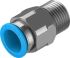 Festo Straight Threaded Adaptor, R 1/2 Male to Push In 16 mm, Threaded-to-Tube Connection Style, 130685