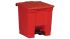 Rubbermaid Commercial Products Legacy Step-On 30L Red Pedal Plastic Waste Bin