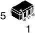 Overflademontering 1 kanaler per chip , SC-70, SC-88, SOT-353, Operationsforstærker, 5 ben
