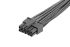 Kabel przewód-płytka, Micro-Fit 3.0, 300 V AC/DC, 8,5 A, raster: 3mm, 150mm, Cyna, Czarny