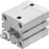 Festo Pneumatic Compact Cylinder - 572675, 40mm Bore, 20mm Stroke, ADN Series, Double Acting