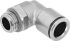 Festo Elbow Threaded Adaptor, M7 Male to Push In 6 mm, Threaded-to-Tube Connection Style, 578279