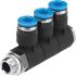 Festo 气管接头, QSLV6 － 1/8-8系列, 153244