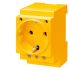 Siemens Yellow 1 Gang Plug Socket, 16A, Schuko, Outdoor Use