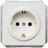 Siemens White 1 Gang Plug Socket, 16A, Schuko, Indoor Use