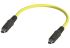 HARTING Cat6a Male SPE to Male SPE Ethernet Cable, STP, Yellow PUR Sheath, 0.5m, Flame Retardant