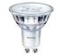 LED reflektor, 5 W, objímka žárovky: GU10, Reflektor, 220 → 240 V ekvivalent 50W, 36°, barevný tón: Bílá Philips