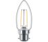 Philips Classic B22 GLS LED Bulb 2-25 W(25W), 2700K, Warm White, B35 shape