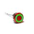Capacitive Switch Momentary NC,Illuminated, Green, Red, IP68, IP69K Red Anodised