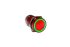 Bulgin Capacitive Switch Momentary NO,Illuminated, Green, Red, IP68, IP69K Red Anodised