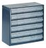 Módulo de cajones Raaco Azul de Acero, con 30 cajones transparentes, 283mm x 306mm x 150mm