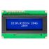 Displaytech 204G CC BC-3LP 204G Alphanumeric LCD Display, Yellow-Green on, 2 Rows by 16 Characters, Transmissive