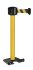 Viso Black & Yellow Steel Retractable Barrier, 10m, Yellow/Black Tape