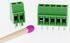 Regletas de terminales PCB Hembra Phoenix Contact de 12 vías , paso 2.54mm, 6A, de color Verde, montaje Orificio