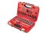 RS PRO 41-Piece Imperial, Metric 3/8 in Deep Socket/Standard Socket Set with Ratchet, 6 point; 12 point