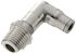 Legris LF3800 Series Elbow Threaded Adaptor, R 1/4 Male to Push In 10 mm, Threaded-to-Tube Connection Style