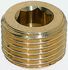 Legris Brass Pipe Fitting, Straight Threaded Plug, Male R 1/2in