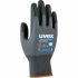 Uvex Phynomic Allround Grey Elastane, Polyamide Work Gloves, Size 10, Aqua-Polymer Foam Coating