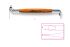 BETA Right Angle Screwdriver, 4 mm Tip, 4 mm Blade, 100 mm Overall