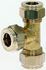 Wade Brass Pipe Fitting, Tee Compression Equal Tee, Female to Female 1/4in