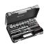 Facom 30-Piece Metric 1/2 in Standard Socket Set with Ratchet, 12 point