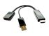 RS PRO Male HDMI to Female DisplayPort  Cable, 1080P, 150mm