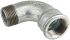 Georg Fischer Galvanised Malleable Iron Fitting, 90° Short Elbow, Male BSPT 1in to Female BSPP 1in