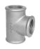 Georg Fischer Galvanised Malleable Iron Fitting Reducing & Increasing Tee, Female BSPP 1/2in to Female BSPP 1/2in to