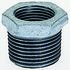 Georg Fischer Malleable Iron Fitting Reducer Bush, 1 in BSPT Male (Connection 1), 1/2 in BSPP Female (Connection 2)