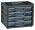 Caja organizadora Raaco de 64 compartimentos ajustables de PC, PP Negro, Gris, 376mm x 265mm x 310mm