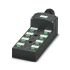 Phoenix Contact M12传感器分线盒, 8端口, 5线路, 24V 直流, 10m线长, IP65、IP67、IP69K, SACB-8/16-L-C SCO系列