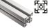 FlexLink Silver Aluminium Profile Strut, 44 x 44 mm, 11mm Groove, 1000mm Length, Series XC