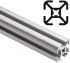 FlexLink Silver Aluminium Profile Strut, 22 x 22 mm, 5.6mm Groove, 2000mm Length, Series XD