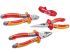 NWS NW782 Combination Plier Set Hard Wire: 2 mm 3-Piece VDE/1000V 180 mm Overall
