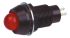 Indicador LED Marl, Rojo, lente prominente, marco Negro, Ø montaje 12.7mm, 24V dc, 20mA, IP67