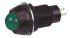 Indikátor pro montáž do panelu 12.7mm Prominentní barva Zelená, typ žárovky: LED Pájecí plíšek, 24V dc Marl